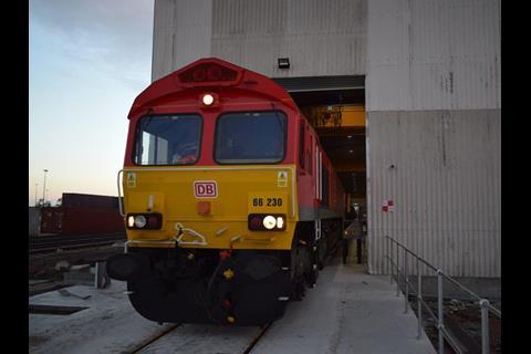 On August 11 DB Cargo UK operated the first steel train into a new facility at London Thamesport (Photo: DB Cargo UK).